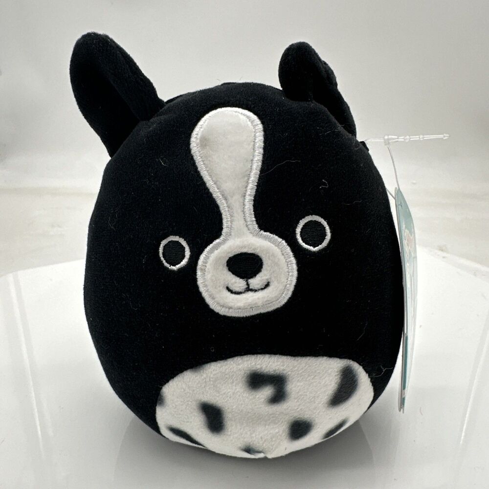 Squishmallow Monty The Black And White Border dog (5 inch) Brand New With Tags!
